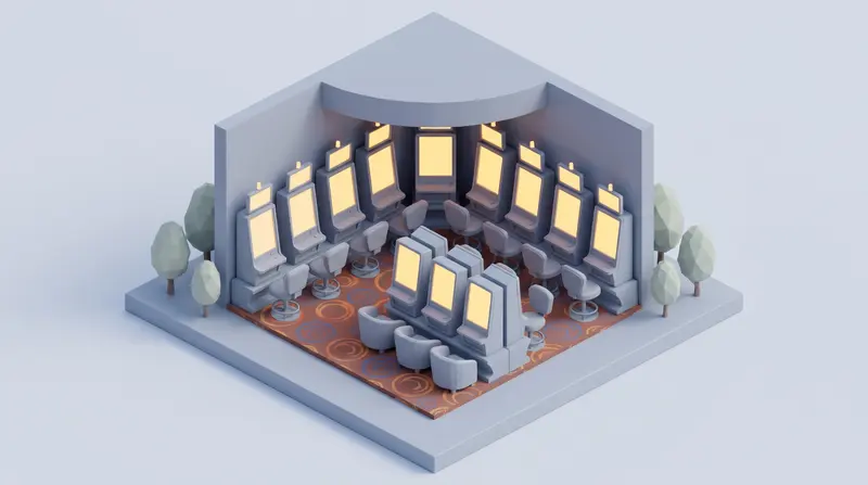 Isometric cutaway of the Casino Ajax slot floor