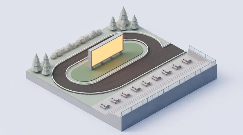Isometric model of the Mohawk trackside terrace